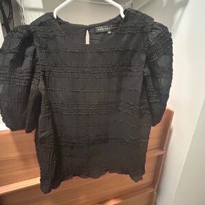 Endless Rose textured puff sleeve